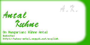 antal kuhne business card